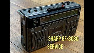 Sharp GF-8080 Vintage Radio Cassette Service & Repair. Idlers, belt & Motor. Retro Restoration