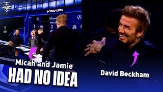 David Beckham SURPRISES Thierry Henry, Jamie Carragher & Micah Richards! | UCL Today | CBS Sports