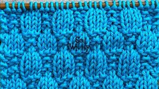 How to knit the Checker stitch (pretty on both sides and lays flat!) - So Woolly