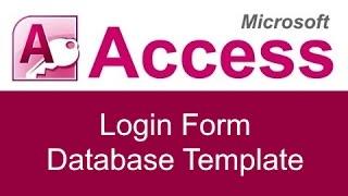 Microsoft Access Login Form Database Template