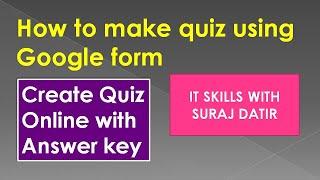 How to make quiz using google form