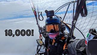 Flying to 18,000 Feet on my Paramotor - Testing the new EFI