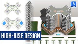 Autodesk Revit Architecture 2024/ High-Rise Building/ Full Course