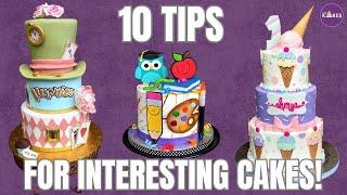 10 WAYS To Make Your CAKES Look MORE INTERESTING!