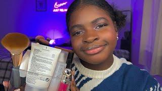 ASMR Doing My Simple Makeup (black girl edition)