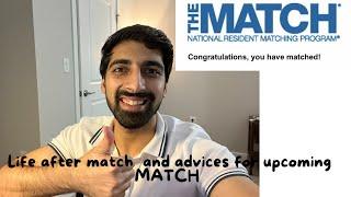 Life update after Match!! Advices for upcoming match ! #USMLE #MATCH2025