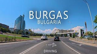 BURGAS Bulgaria Driving 4K, Бургас България 2024, Around the city by car