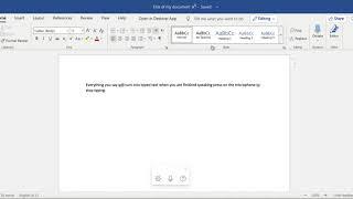 Microsoft Word: Dictate (speech to text)