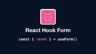 React Hook Form - useForm: reset