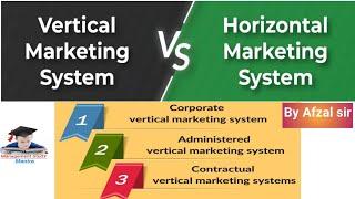 Difference between Vertical marketing system and  horizontal marketing system! types of VMS!