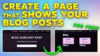 How To Create a Blog Page in Wordpress FOR FREE with Elementor (Post Grid Wordpress)