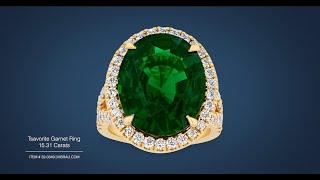 Tsavorite Garnet Ring (15.31 Carats) | M.S. Rau