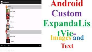 Android Custom ExpandableListViews - With Images and Text