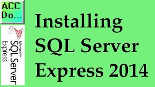 Installing SQL Server Express 2014