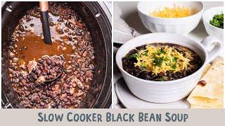 Slow Cooker Black Bean Soup  {You do not want to miss this soup recipe!}