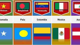 Countries with similar flags