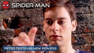 Peter Tests His New Powers Around Town | Spider-Man | With Captions
