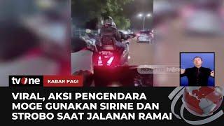 Pengendara Moge Gunakan Strobo dan Sirine di Kramat Jati Jaktim | Kabar Pagi tvOne