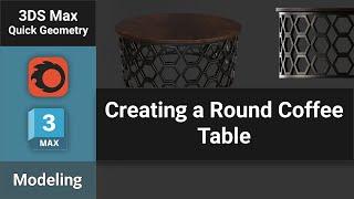 Creating a Round Coffee Table with Modifiers in 3Ds Max | Modeling Tutorial