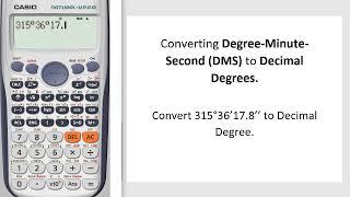 [CalcYou] Converting Degree Minute Second to Decimal Degree