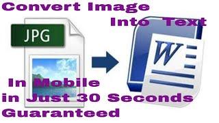 How To Convert  Image file, to editable text,  Word , PDF  using Microsoft office  on android