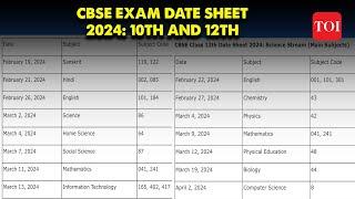 CBSE Board Exams 2024 Dates Announced For Classes 10th and 12th | CBSE Datesheet | Breaking News