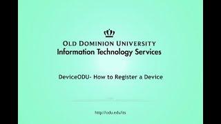 How to Register a Device on DeviceODU