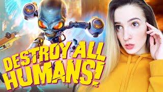 БОЙТЕСЬ,ЛЮДИШКИ! | DESTROY ALL HUMANS! 2020 | Полное Прохождение на Русском | Первый Взгляд | Стрим