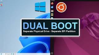 Dual Boot - Windows 11 and Ubuntu LTS | Separate Drive | Separate EFI Partition | Avoid Boot Issues