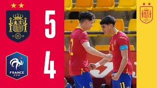 RESUMEN | FÚTBOL SALA | SUB-17 | España 5-4 Francia |  SEFUTBOL