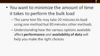 MSBI - SSIS - Optimizing Bulk Loads - Part-152