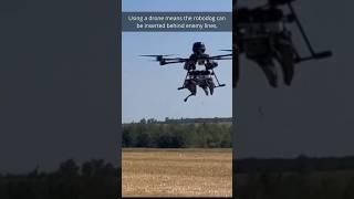 Ukrainian army drones are now air lifting robot dogs