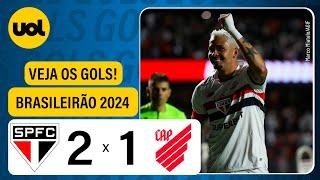 SÃO PAULO 2 X 1 ATHLETICO - BRASILEIRÃO 2024; VEJA OS GOLS DE LUCIANO, JULIMAR E ANDRÉ SILVA