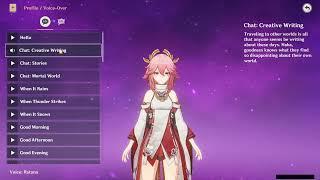 YAE MIKO ALL VOICE LINES (ENGLISH)