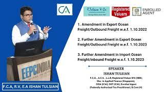 GSTAmendments|Export Ocean Freight|Import Ocean Freight|Place of Supply Provisions|RCM|Ishan Tulsian