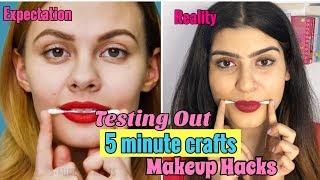 Testing Out Viral Makeup Hacks by 5 MINUTE CRAFTS | Yashita Rai