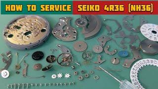SEIKO Full Service NH36, 4R36 Automatic Movement | Assembly and Disassembly Tutorial | SolimBD