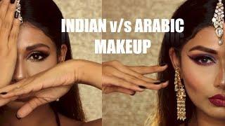 ARABIC V/S INDIAN MAKEUP | Bosslady Shruti