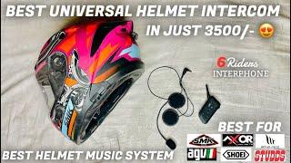 BEST HELMET INTERCOM | MUSIC SYSTEM | IN JUST 3500 RS | CAN FIT IN ANY HELMET | REVIEW