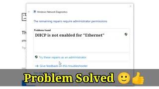 DHCP is not enabled for Ethernet | How to Fix it | Windows Tip and tricks | #windows