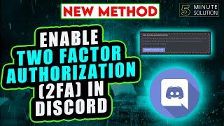 How To Enable 2FA On Discord 2024 - Setup two factor authentication in Discord on PC