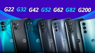 SUPER COMPARATIVO MOTOROLA: G22 G32 G42 G52 G62 G82 G200