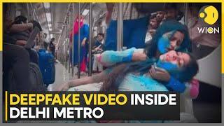 India: Video of two girls inside a metro, applying colour goes viral | WION News
