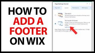 How to Add Footer on Wix in 2024