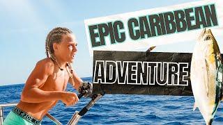 Epic Caribbean Adventure: Sailing to St. Kitts & Monserrat + Underwear Tuna Fishing in Big Seas!