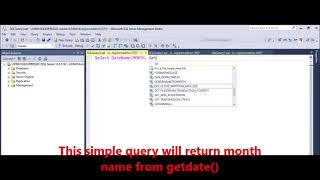 MSSQL - Get month name from date