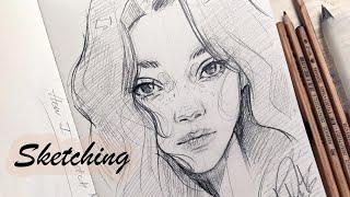 HOW I SKETCH - real time video | Portrait with pencil