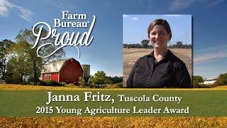 Janna Fritz:  Michigan Farm Bureau's 2015 Young Agriculture Leader Award Winner