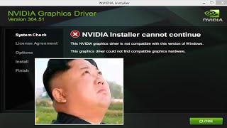 How to Fix - This NVIDIA graphics driver is not compatible with this version of Windows