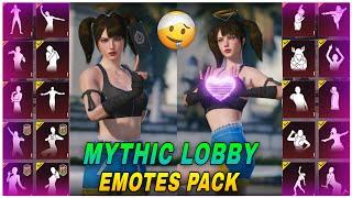 MYTHIC LOBBY EMOTES PACK | PUBG EMOTES PACK IN 4K HD | ALL MYTHIC OUTFITS EMOTES PACK 